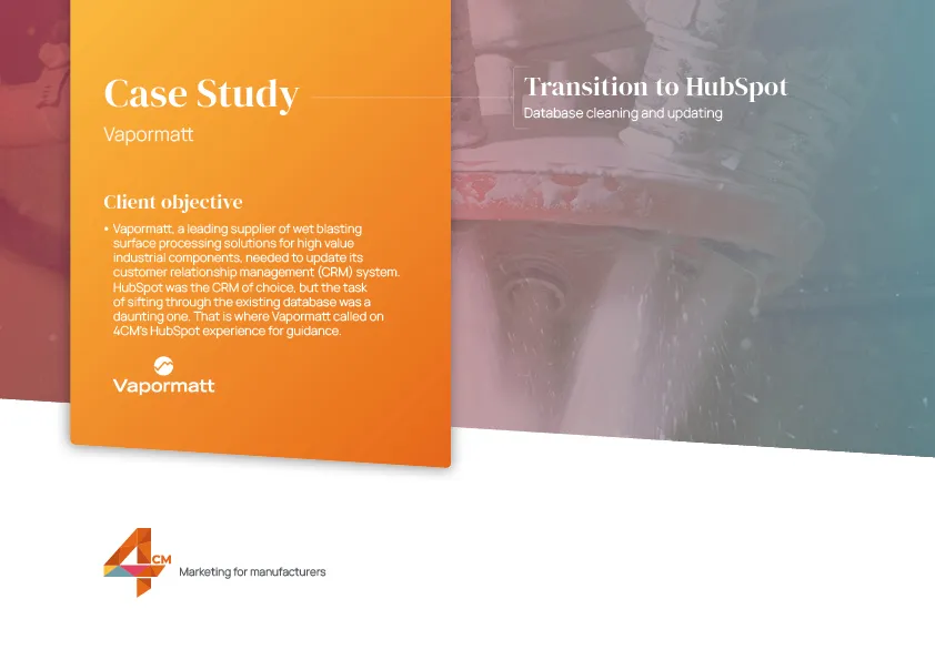 4CM Case Study - Vapormatt - Transition to HubSpot